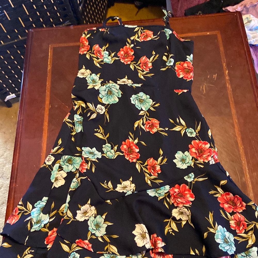 A floral dress great for summer
